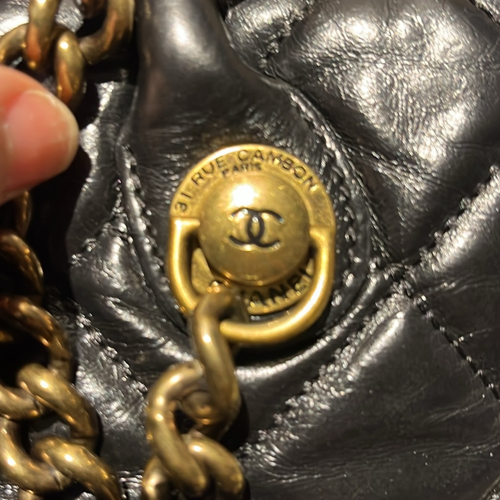 CHANEL CC GHW Chain Hand Shoulder Bag Calfskin Leather#18207685 Black - Picture 10 of 15